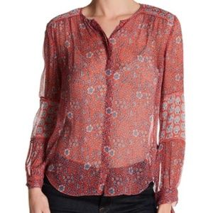 Pink Patterned Rebecca Taylor Blouse.